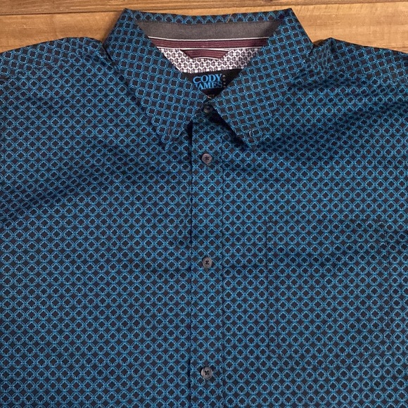 Cody James Core Men’s Long Sleeve Button Western Shirt in Blue - size Large NEW - Picture 2 of 5